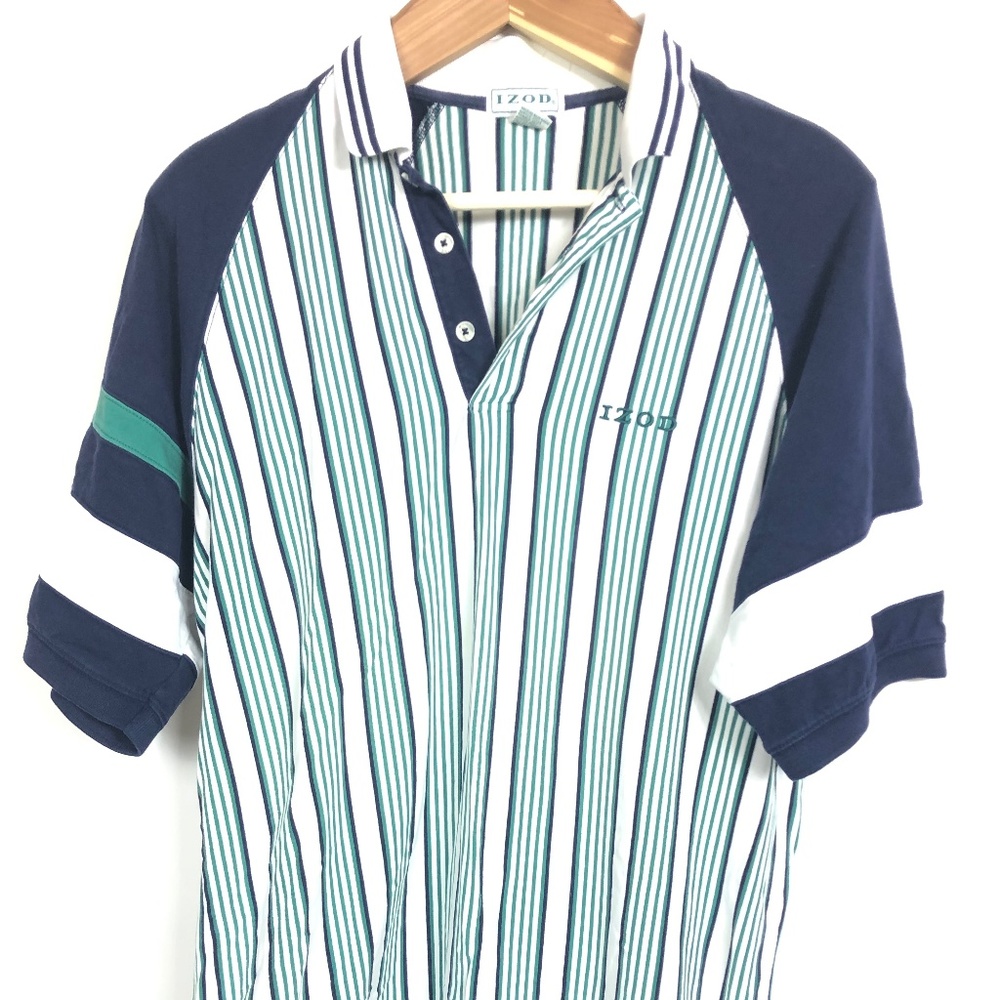 3 for $25 VTG IZOD 90' Striped Color Block Polo